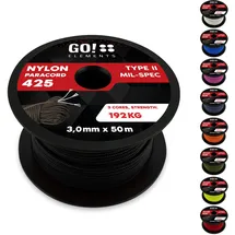 GO!elements Paracord 425 schwarz 50 m