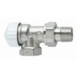 Heimeier Thermostat Ventilunterteil, Eckform, umgekehrte Flussrichtung, Voreinstellung 3/8"