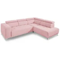 SOMETA Ecksofa Cancun Stoff Rosa Rose