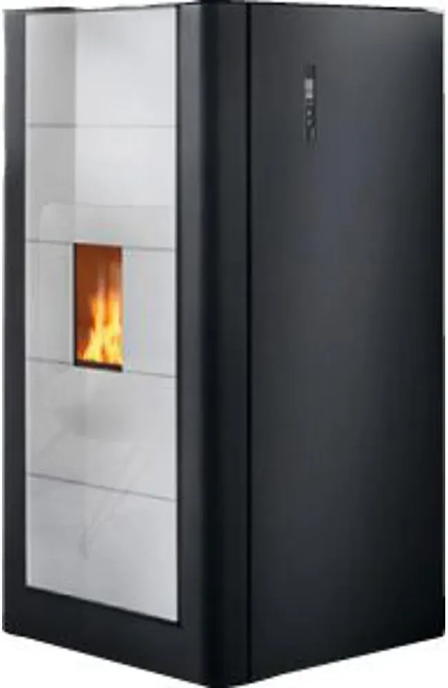 Wodtke Primärofen ivo.smart water+ 13 kW, Frontverkleidung Glas white