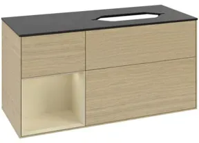 V&B Waschtischunterschrank Finion 120x60 cm, Reg li si Gr m Lac, Oa Veneer