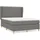 vidaXL Boxspringbett 140 x 200 cm Dunkelgrau