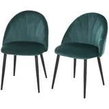 Homcom 2er Set Küchenstuhl mit Rückenlehne 52 x 54 x 79 cm