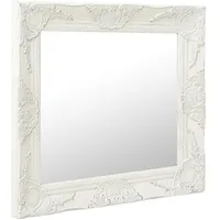 Furnicato Wandspiegel im Barock-Stil 60x60 cm Weiß (1-St) weiß