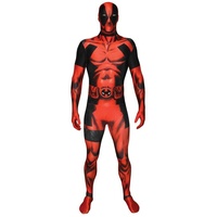 Morphsuits Kostüm Deadpool, Original Deadpool Ganzkörperanzug rot L
