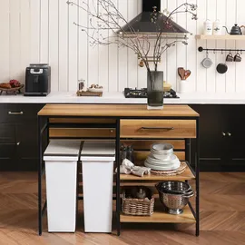 SoBuy Kücheninsel Vintage Braun