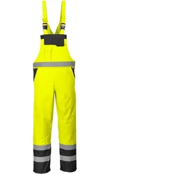 Warnschutz PU-Regen-Latzhose "S488" Kontrast - XXL - gelb/schwarz