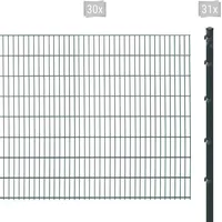 Arvotec Doppelstabmattenzaun ESSENTIAL 163 zum Einbetonieren, (Set, 61-St), Zaunhöhe 163 cm, Zaunlänge 2 - 60 m grau 60 m x 163 cm