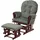 MCW Relaxsessel MCW-C76 Chenille 465 g/m2 80 x 100 x 80 cm Grün mit Hocker