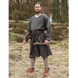 Battle Merchant Wikinger-Kostüm Mittelalter Kragelund Tunika Askur, langarm, olivgrün XXL grün XXL | XXL