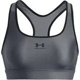 Under Armour HeatGear Armour Mid unwattierter Sport-BH Damen 012 pitch gray/black L
