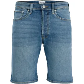 Jack & Jones PlusSize Shorts "JJIRICK JJORIGINAL SHORTS AT 999 PLS", Herren, Gr. 44 (5XL), N-Gr, blau denim, Web, Obermaterial: 54% Baumwolle, 33% Polyester, 7% Lyocell, 4% Viskose, 2% Elasthan, JACK & JONES PLUSSIZE, unifarben, regular fit knielang, Hosen Shorts