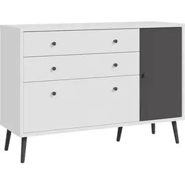Forte Sideboard Harllson Dekor Weiß / Grau