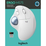 Logitech ERGO M575 kabellos Maus Weiss