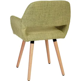 Mendler Esszimmerstuhl HWC-A50 II Textil hellgrün