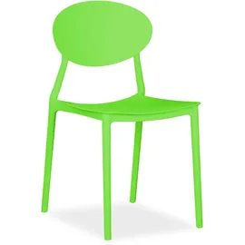 Homestyle4u Gartenstuhl Kunststoff grün 4er Set
