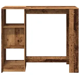 vidaXL Bartisch mit Regal Altholz-Optik 124x46x103,5 cm Holzwerkstoff