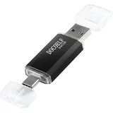 DOCOELF USB C Stick 32gb, Mini USB C Speicherstick 32gb 2-in-1 Type C USB 2.0 Flash-Laufwerke Pen Drive 32 GB für Android Handy, Tablet, Computer, PC, Laptop, Samsung, Huawei, Xiaomi(Schwarz)