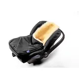 Hofbrucker Lammfell Fußsack Maxi für Babyschale in Schwarz | Gr.: onesize