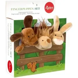 SIGIKID 43015 Fingerpuppen-Set Garten mit drei Tieren