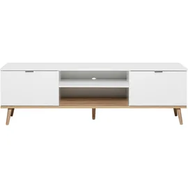 CaliCosy GÖTEBORG Lowboard 160 x 50 cm Weiß Holz