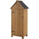 [en.casa] Geräteschrank Ottrott Kaminholzlager Brennholzregal Gartenschrank Geräteschuppen Werkzeugschrank Gerätehaus 179x77x54cm Tannenholz Bitumendach