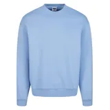 URBAN CLASSICS Fluffy Crewneck Pullover - Blau - 4XL