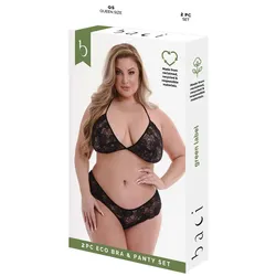 Unterwäsche-Set Baci Lingerie Bra & Panty Schwarz (Queen)