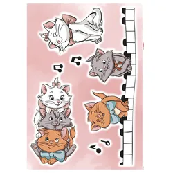 Wandtattoo KOMAR "Aristocats Kittens - Größe 50 x 70 cm", rosa (rosa, braun, weiß), B:50cm, Folie, Wandtattoos, selbstklebend, Wandsticker, Kinderzimmer