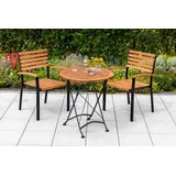 Merxx Schlossgarten Set 3-tlg. Klapptisch rund ø 70 x 74 cm natur