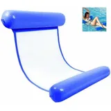 Aufblasbare Wasserhängematte, Schwimmende, Neigbare Hängematte, 4-in-1-mehrzweck-hängematte, Faltbar, Tragbar, Ultraleicht, Für Erwachsene – (marineblau) – Fei Y