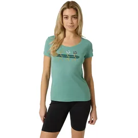 super.natural Surfing Flowers Tee lagoon green M