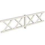 SKANHOLZ Skan Holz Brüstung Andreaskreuz 400 x 84 cm, Fichte Weiß