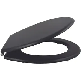MSV WC Sitz Toilettendeckel MDF Holzkern Schwarz