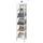 SoBuy Badezimmerschrank mit 5 Regalböden Weiß