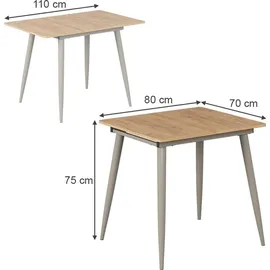 Vicco Beaver 80 x 75 x 70 cm Eiche/Greige