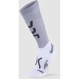 Uyn Run Compression Fly lange Laufsocken mit Cool-Air-Flow Technologie aus Natex Herren pearl grey/grey 35-38