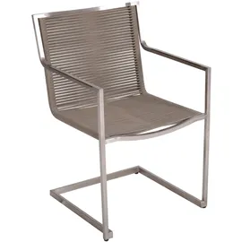 Garden Pleasure Sienna Gartenstuhl 56 x 57 x 87 cm edelstahl/grau 4er Set