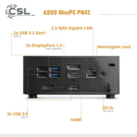 Asus Mini-PC PN42 2023 4K Ultra HD Intel Celeron N200 1,6 GHz 8 GB RAM 500 GB SSD Intel UHD Graphics Windows 11
