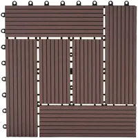 Mendler WPC Bodenfliese Rhone, Holzoptik Balkon/Terrasse, 11x je 30x30cm