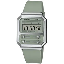 Casio A100WEF-3AEF Vintage Edgy Armbanduhr Khakigrün