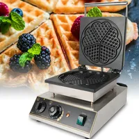 SENDERPICK Waffeleisen Herzform Edelstahl Waffeleisen,1750W Waffelautomat mit Timer Profi Waffeleisen 50~300 °c