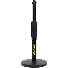 GATOR Shure by Gator Höhenverstellbarer Desktop-Mikrofonständer mit 6"-Rundsockel, schwarz