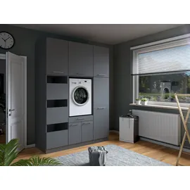 laundreezy Mehrzweckschrank-Set 168 x 238 x 68 cm Grau