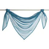 Querbehang Deko Gardinen aus transparentem Voile Triangle Schals L*B 200 * 100cm Aqua