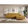 altdecor Ecksofa Cord mit Schlaffunktion 2-Sitzer Senfgelb