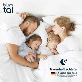 Blumtal 4 Jahreszeiten Bettdecke 135 x 200 cm im 2er Set - zusammenknöpfbare vier-Jahreszeiten-Bettdecke - Sommerdecke + Winterdecke Kombi - Weiß