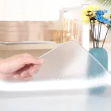 Zlovne Interne Transparente Externe Frosted Tischdecke Tischfolie,Transparente Tischdecke Tischschutz 1mm Dick,PVC-Matt Schreibti Schutzfolie Abwischbar,mit Abgerundeten Ecken (110x180cm/43x71inch)