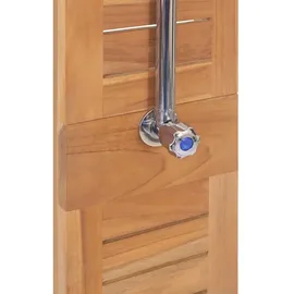 vidaXL Gartendusche Teak braun 70 x 75 x 204 cm