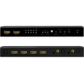 Logilink HD0049 - HDMI-Matrix-Switch, 4x2-Port, 4K/60 Hz, Scaler